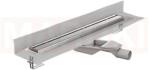 ACO Rigola de dus din inox ACO ShowerDrain M+ cu flansa perete, gratar Stripe, lungime 800mm, h=69mm