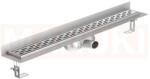 ACO Rigola de dus din inox ACO ShowerDrain C cu flansa perete, gratar Slot, lungime 785mm, h=69mm