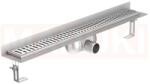 ACO Rigola de dus din inox ACO ShowerDrain C cu flansa perete, gratar Wave, lungime 885mm, h=92mm