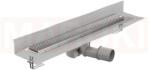 ACO Rigola de dus din inox ACO ShowerDrain M+ cu flansa perete, gratar Quadrato, lungime 1200mm, h=112mm