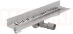 ACO Rigola de dus din inox ACO ShowerDrain M+ cu flansa perete, gratar Flag, lungime 1200mm, h=112mm