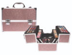 Treffina Set paleta machiaj tip geanta cosmetice Treffina, 31 x 21 x 22 cm, trusa produse cosmetice, glitter pink