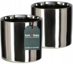KOTARBAU Ghiveci argintiu ceramic lucios fi 160 set de 2 buc (ZSY2115)