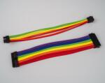 SAMA Set Prelungire Cabluri Sursa ATX, SAMA Modding Sleeve, Kit Extender, Mesh Textil, 30 cm, 18AWG, MULTICOLOR (SPCSATXSAMAMSKEMT-MULTICOLOR)