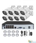 Hebeiros Kit/Sistem supraveghere video NVR cu 8 canale, hard disk 4TB, POE, 8 camere 8 MP, inregistare audio, 8 x 20m cablu de retea UTP (4KXI51955195)