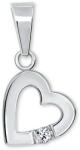 Soliter Brilio Silver Romantikus medál szív, kristállyal 446 001 00367 04