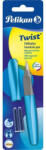 Pelikan Stilou Twist Frosted Blue, Cu Grip Ergonomic, 2 Rezerve Albastre, Blister Pelikan (811262)