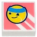 LEGO® 3070bpb246c1 - LEGO fehér csempe 1 x 1 méretű, tenniszlabda mintával (3070bpb246c1)