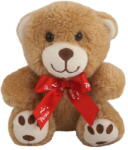 BEPPE Jucarie de Plush Beppe Teddy bear mascot, embroidered with a red bow 12 cm (13544)