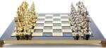 Manopoulos Șah de lux Manopoulos - Renaștere, câmpuri albastre, 36 x 36 cm