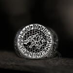 NNM пръстен Fenrir Wolf Amulet Signet Viking - 29248178