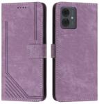  STRIPE Husa portofel cu curea Motorola Moto G14 violet