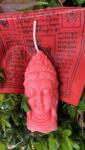 PinkTara Buddha Gyertya - Piros színű és japan cseresznye illatú