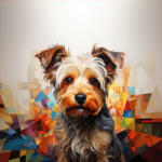 Takoy Panou 50x50 din poliester impermeabil model yorkshire terrier