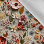 Takoy Téli softshell anyag 3D-s virágok Elena nyomtatási mintája