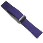  Curea de ceas Bleumarin din silicon cu inchidere deployant magnetic 20mm, 22mm WZ5366 (WZ5366)