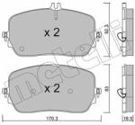 METELLI set placute frana, frana disc METELLI 22-1272-0