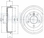 DELPHI Tambur frana DELPHI BF275 - centralcar