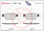 BREMBO set placute frana, frana disc BREMBO P 61 115X