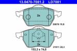 ATE set placute frana, frana disc ATE 13.0470-7081.2 - centralcar