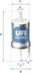 UFI filtru combustibil UFI 31.845. 00