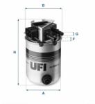UFI filtru combustibil UFI 24.095. 00 - centralcar