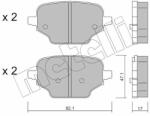 METELLI set placute frana, frana disc METELLI 22-1245-0