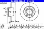 ATE Disc frana ATE 24.0310-0224.1 - centralcar