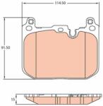 TRW set placute frana, frana disc TRW GDB2137 - centralcar