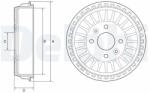DELPHI Tambur frana DELPHI BF620 - centralcar