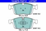 ATE set placute frana, frana disc ATE 13.0470-7327.2 - centralcar