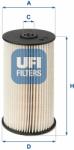 UFI filtru combustibil UFI 26.007. 00 - centralcar