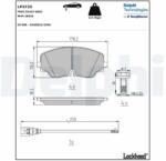 DELPHI set placute frana, frana disc DELPHI LP3733 - centralcar