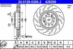 ATE Disc frana ATE 24.0128-0206.2 - centralcar