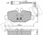 METELLI set placute frana, frana disc METELLI 22-0576-0K