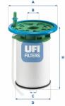 UFI filtru combustibil UFI 26.053. 00 - centralcar