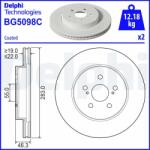 DELPHI Disc frana DELPHI BG5098C - centralcar