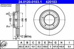 ATE Disc frana ATE 24.0120-0103.1 - centralcar