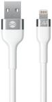 Forever Cablu incarcare si transfer de date Forever Flexible, USB la Lightning, 1.0 m, 2.4A, alb (GSM115415)
