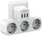 Tessan 3 Plug + 3 USB (TS-323-GRA)