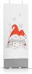 FLATYZ Holiday Two Snowmen with Red Hats lumanare 6x15 cm