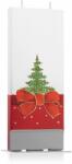 FLATYZ Holiday Christmas Tree and Red Ribbon lumanare 6x15 cm