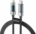 Toocki TXCTL -ZX0G USB-C apa - Lightning apa Adat és töltő kábel - Szürke (1m) (TXCTL -ZX0G)