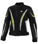 RSA Wasp női motoros kabát fekete-fehér-fluo sárga - motozem - 53 950 Ft