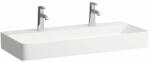 Laufen VAL Mosdó, túlfolyónyílás nélkül, 2 csaplyukkal, Fehér LCC bevonattal H8102874001151 (H8102874001151)