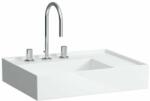 Laufen Kartell LAUFEN Mosdó, polcfelület jobb oldalon, speciálisan fedett lefolyóval, három csaplyukkal, túlfolyónyílás nélkül, Fehér LCC Active bevonattal H810334A001581 (H810334A001581)