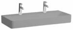 Laufen VAL Mosdótál, alsó felülete csiszolt, túlfolyónyílás nélkül, 2 csaplyukkal, Graphite matt H8162877581151 (H8162877581151)