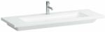 Laufen LIVING Ráépíthető dupla mosdó, túlfolyónyílás nélkül, egy csaplyukkal, Fehér H8164360001111 (H8164360001111)