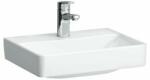 Laufen PRO S Kézmosó, alsó felülete csiszolt, egy csaplyukkal, túlfolyónyílás nélkül, túlfolyócsatorna nyílása nélkül a lefolyószelepben, Fehér LCC Active bevonattal H816961A001561 (H816961A001561)