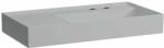 Laufen Kartell LAUFEN Mosdó bal oldali pulttal, rejtett túlfolyóval, a mosdó alja csiszolt, 1 csaplyukkal, lyukkal a jobb oldalon, túlfolyó nélkül, Matt szürke H8183397598151 (H8183397598151)